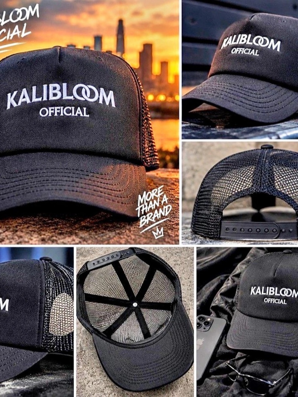 KALIBLOOM Trucker Hat in Black